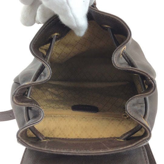 GUCCI Backpack 003 2852 leather Dark brown brown Backpack Backpack Bamboo Women Used Authentic