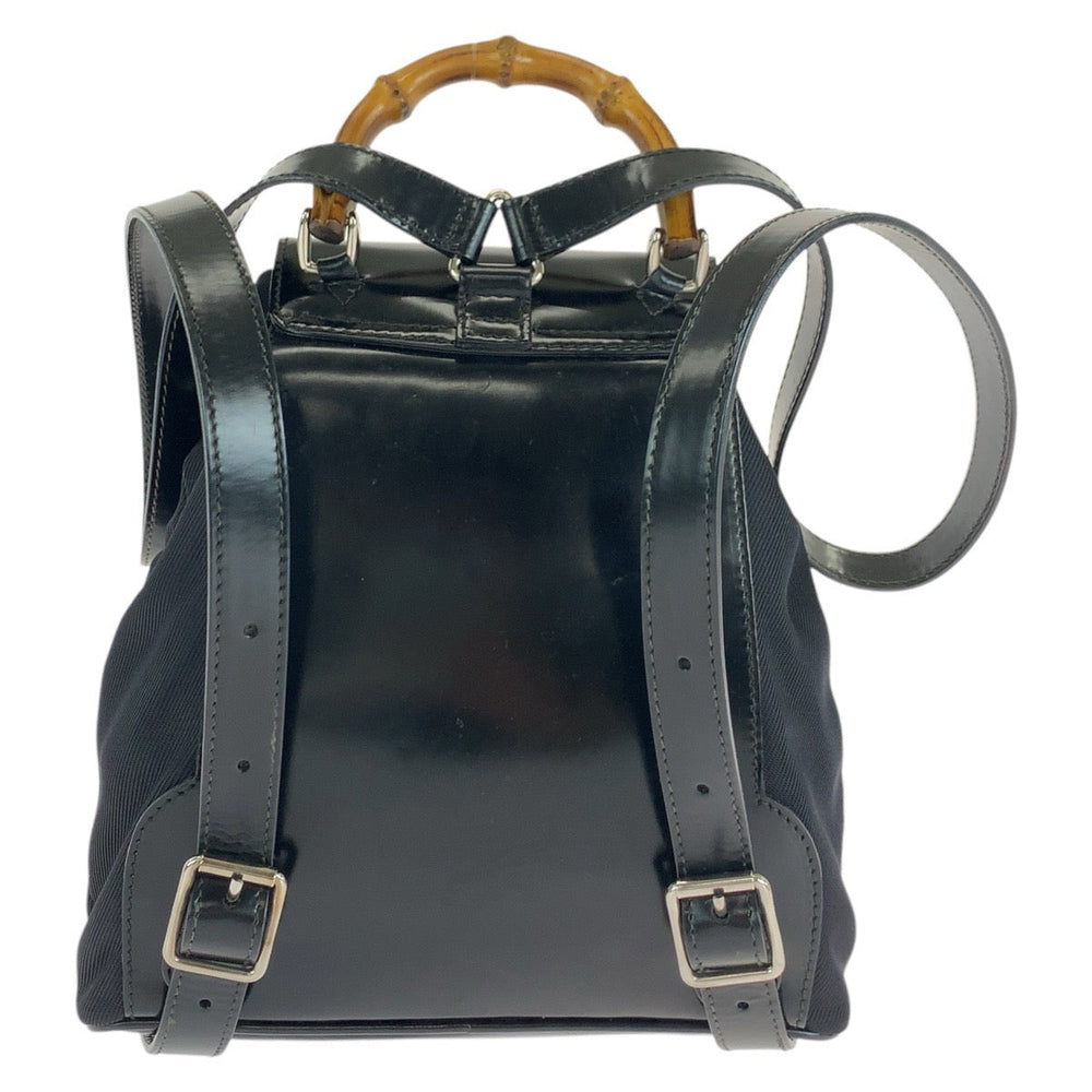 GUCCI Backpack 003 1998 0030 leather black Backpacks & Daypacks Backpacks Bamboo Women Used Authentic