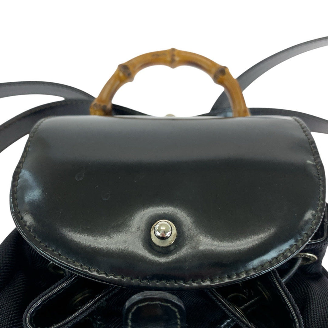 GUCCI Backpack 003 1998 0030 leather black Backpacks & Daypacks Backpacks Bamboo Women Used Authentic