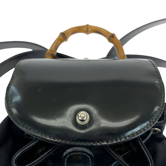 GUCCI Backpack 003 1998 0030 leather black Backpacks & Daypacks Backpacks Bamboo Women Used Authentic