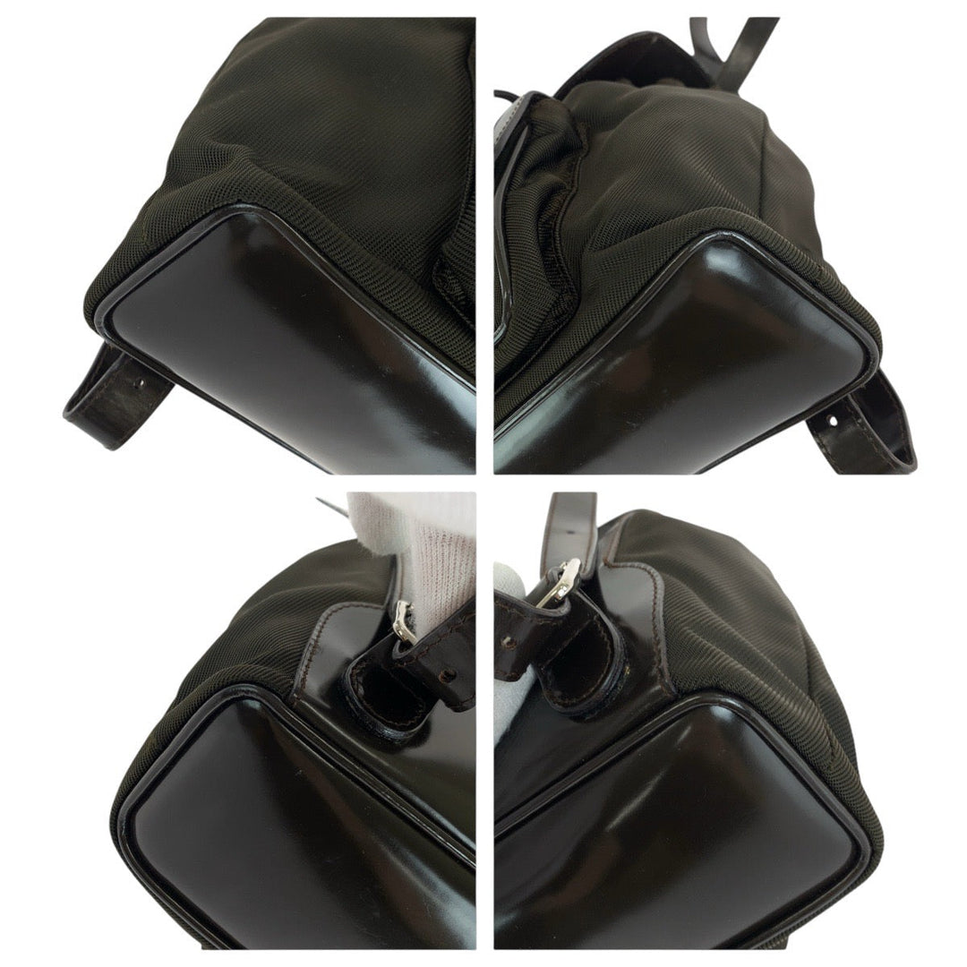 GUCCI Backpack 003 1998 0030 Canvas, enamel Brown Backpacks & Daypacks Backpacks Bamboo Women Used Authentic