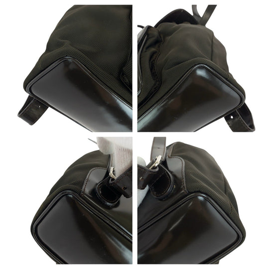 GUCCI Backpack 003 1998 0030 Canvas, enamel Brown Backpacks & Daypacks Backpacks Bamboo Women Used Authentic
