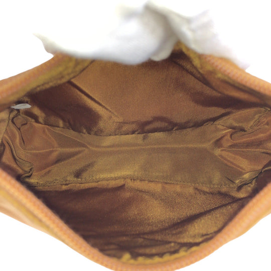 PRADA Handbag Nylon Brown Silver Metal Handbag Test Triangle With logo Women Used Authentic