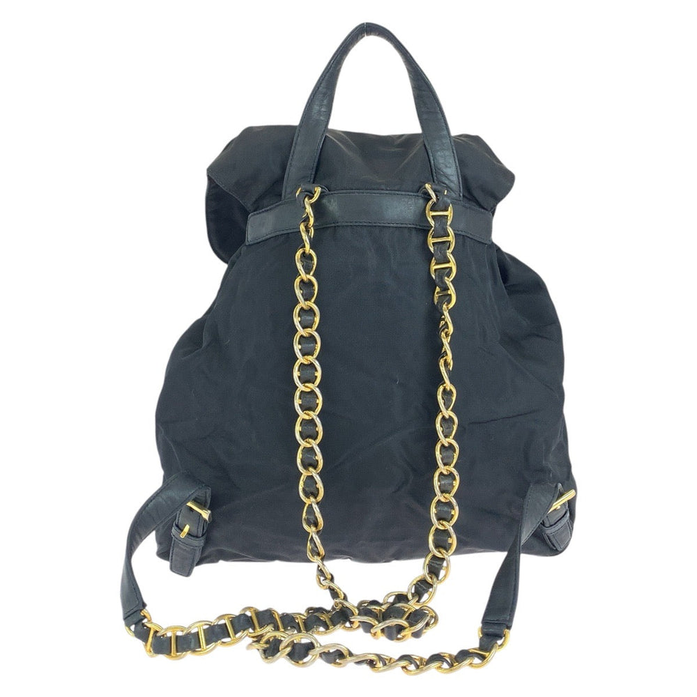 PRADA Backpack Nylon, Leather black Backpacks & Daypacks Backpacks Test Triangle With logo Women Used Authentic