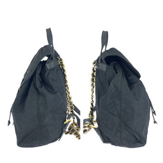 PRADA Backpack Nylon, Leather black Backpacks & Daypacks Backpacks Test Triangle With logo Women Used Authentic