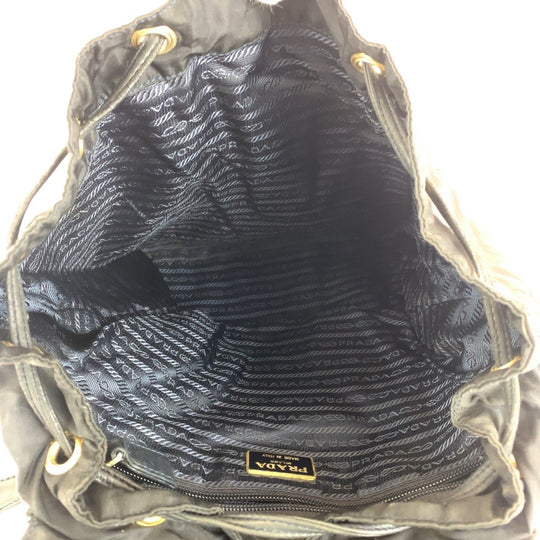 PRADA Backpack Nylon, Leather black Backpacks & Daypacks Backpacks Test Triangle With logo Women Used Authentic