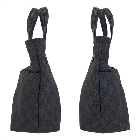 GUCCI Tote Bag 002 1080 GG canvas, leather Black black Tote Bag handbag Women Used Authentic