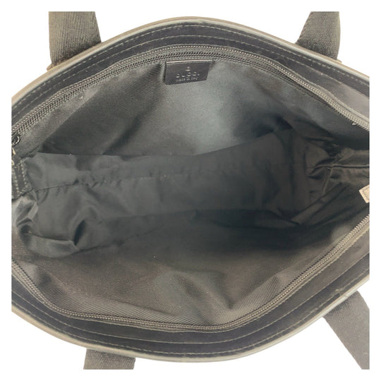 GUCCI Tote Bag 34339 GG canvas, leather Black black Tote Bag Shoulder Bag Women Used Authentic