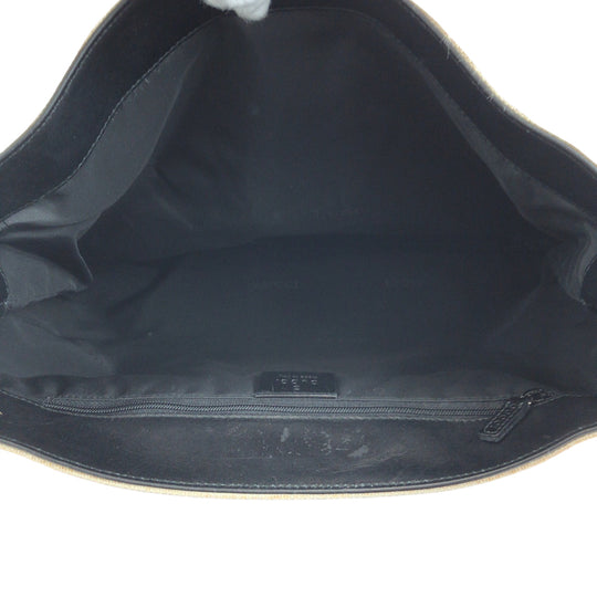 GUCCI Shoulder Bag 001 4014 001013 cotton Ivory Black SilverMetal Hobo One Shoulder Bag Women Used Authentic