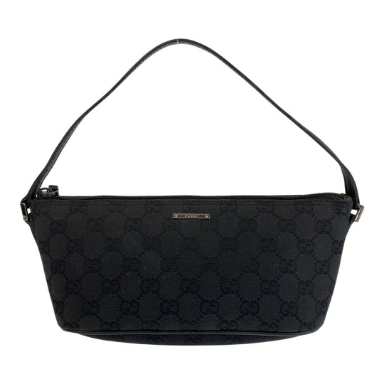GUCCI Handbag 7198 GG canvas, leather Black black Handbag accessory pouch Women Used Authentic