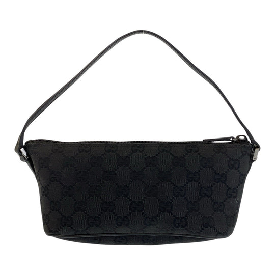 GUCCI Handbag 7198 GG canvas, leather Black black Handbag accessory pouch Women Used Authentic