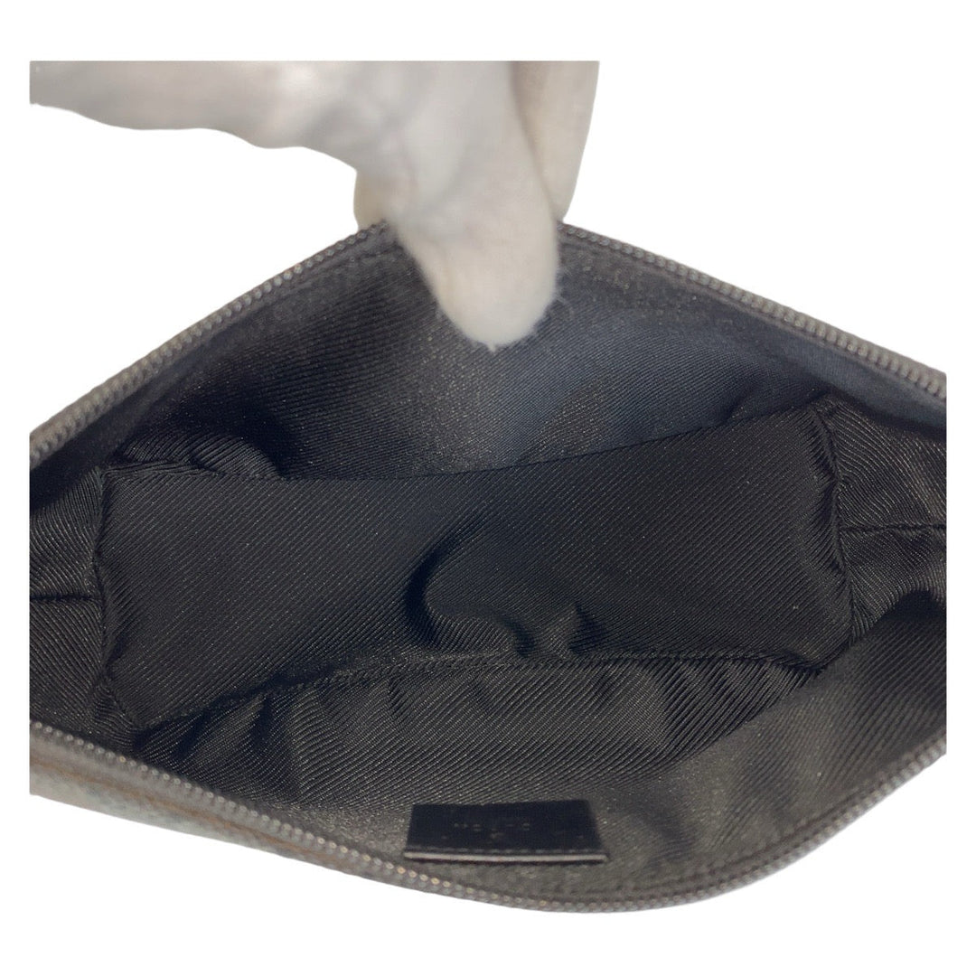 GUCCI Handbag 7198 GG canvas, leather Black black Handbag accessory pouch Women Used Authentic