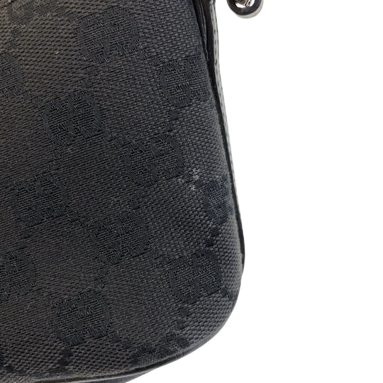 GUCCI Handbag 7198 GG canvas, leather Black black Handbag accessory pouch Women Used Authentic