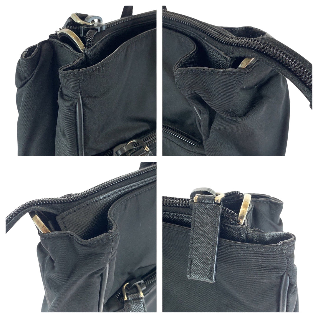 PRADA Shoulder Bag V407S Nylon black Shoulder Bag Business Bag 2way Tote Bag Test Triangle With logo mens Used Authentic