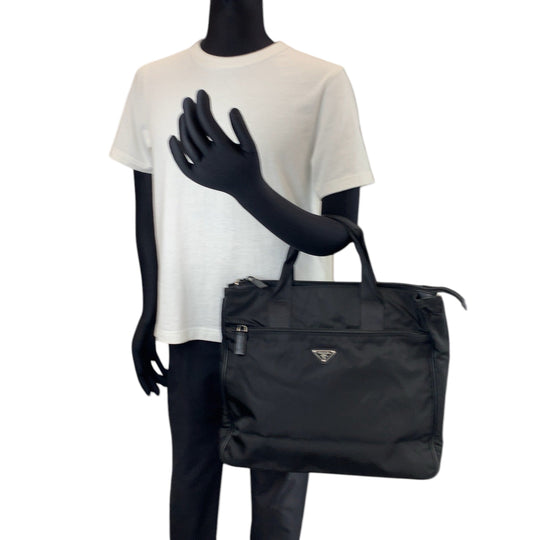PRADA Shoulder Bag V407S Nylon black Shoulder Bag Business Bag 2way Tote Bag Test Triangle With logo mens Used Authentic