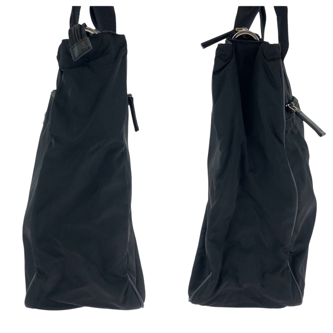 PRADA Shoulder Bag V407S Nylon black Shoulder Bag Business Bag 2way Tote Bag Test Triangle With logo mens Used Authentic