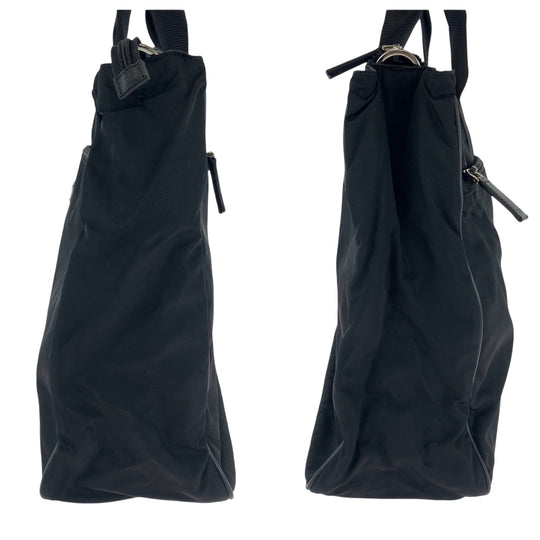 PRADA Shoulder Bag V407S Nylon black Shoulder Bag Business Bag 2way Tote Bag Test Triangle With logo mens Used Authentic