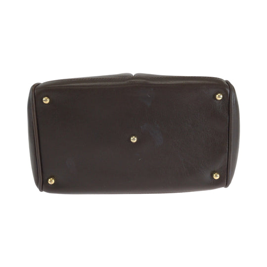 GUCCI Handbag 000 032 0015 leather Brown Gold Metal Shoulder Bag Handbag 2way Bamboo Women Used Authentic