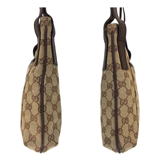 GUCCI Shoulder Bag 122793 GG canvas, leather Brown beige Shoulder Bag Messenger bag Women Used Authentic