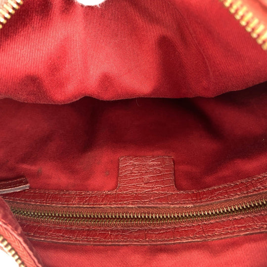 GUCCI Shoulder Bag 115867 GG canvas, leather Red Gold Metal Horsebit Women Used Authentic