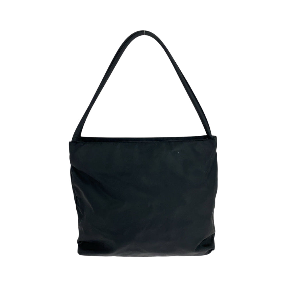 PRADA Tote Bag B6243 Nylon Black SilverMetal Tote Bag Shoulder Bag Handbag Test Triangle With logo Women Used Authentic