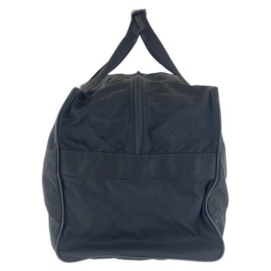 PRADA Boston Duffel bag Nylon BlackSilverMetal Boston Duffel bag unisex Test Triangle With logo Women Used Authentic