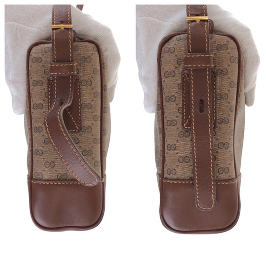 GUCCI Shoulder Bag 007 261 1148 GG Supreme canvas, leather Brown Gold Metal Shoulder Bag pochette Old Gucci Micro GG Women Used Authentic