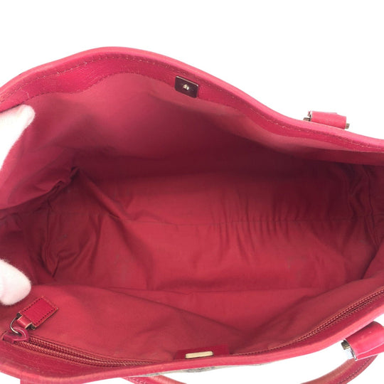GUCCI Tote Bag 114595 GG Supreme canvas, leather Pink Brown SilverMetal Tote Bag Shoulder Bag Women Used Authentic