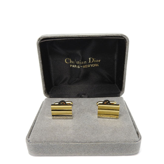 Christian Dior cuffs metal gold mens Used Authentic