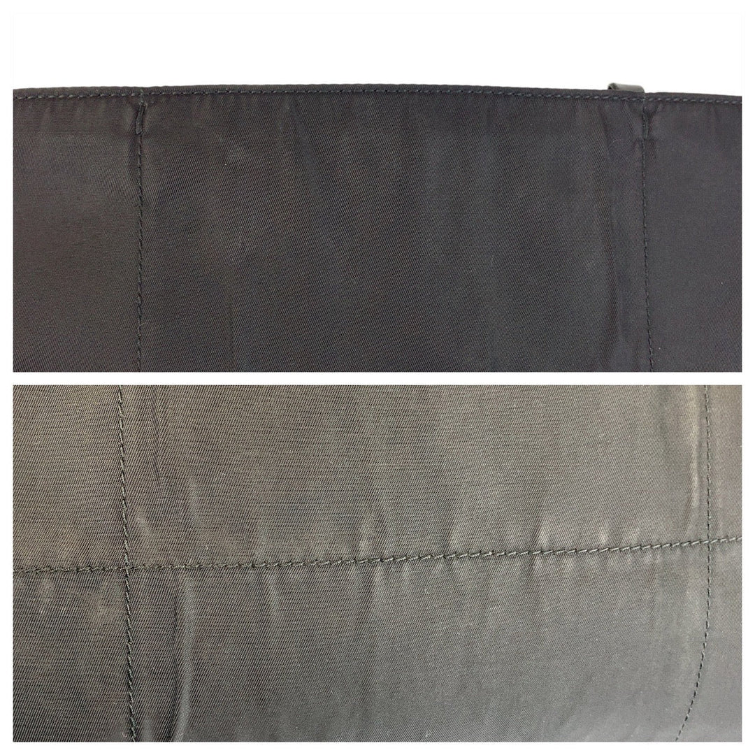 PRADA Tote Bag Nylon Black black Tote Bag Shoulder Bag Test Triangle With logo Women Used Authentic