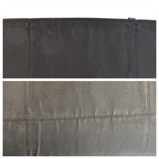 PRADA Tote Bag Nylon Black black Tote Bag Shoulder Bag Test Triangle With logo Women Used Authentic