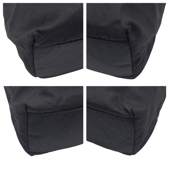 PRADA Tote Bag Nylon Black black Tote Bag Shoulder Bag Unisex Test Triangular logo Women Used Authentic