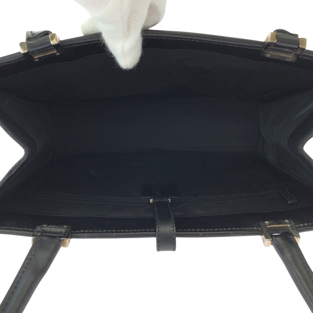 GUCCI Tote Bag 002 1073 GG canvas Black SilverMetal Tote Bag Shoulder Bag Jackie Women Used Authentic
