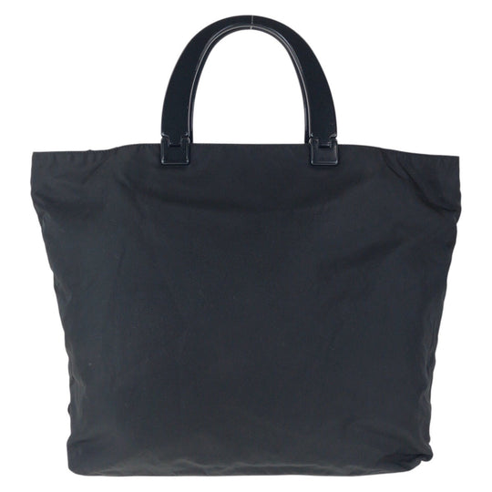 PRADA Tote Bag Nylon, Plastic Black black Tote Bag handbag Test Triangle With logo Women Used Authentic