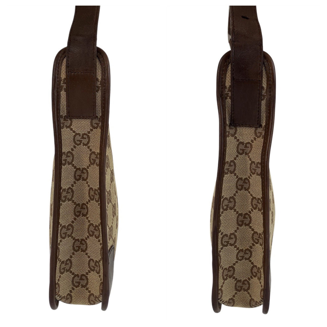 GUCCI Shoulder Bag 001 4206 GG canvas, leather Beige brown Women Used Authentic