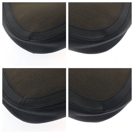 GUCCI Shoulder Bag 001 4141 cotton Brown Black Gold Metal Hobo One Shoulder Bag Hobo Women Used Authentic