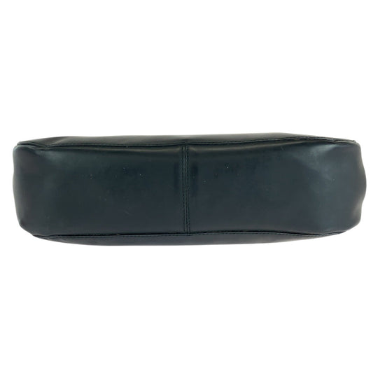 GUCCI Shoulder Bag 001 3739 leather Black Red SilverMetal Bamboo Women Used Authentic