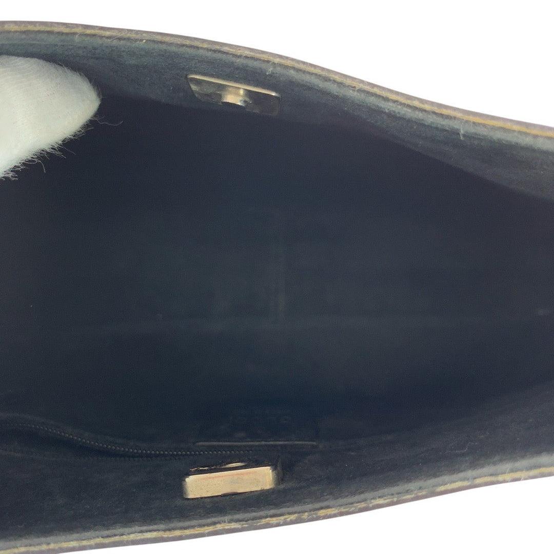 GUCCI Shoulder Bag 001 3739 leather Black Red SilverMetal Bamboo Women Used Authentic