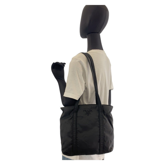 PRADA Tote Bag Nylon Black black Tote Bag Shoulder Bag Test Women Used Authentic
