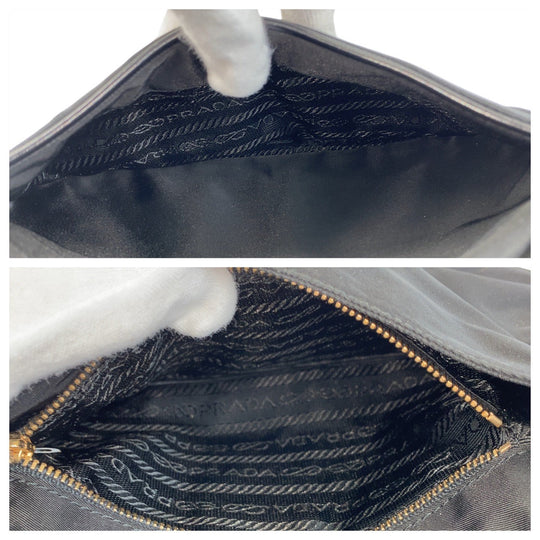 PRADA Tote Bag Nylon Black black Tote Bag Shoulder Bag Test Women Used Authentic