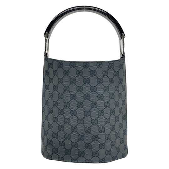 GUCCI Handbag 001 3753 GG canvas, plastic Black black Handbag Women Used Authentic