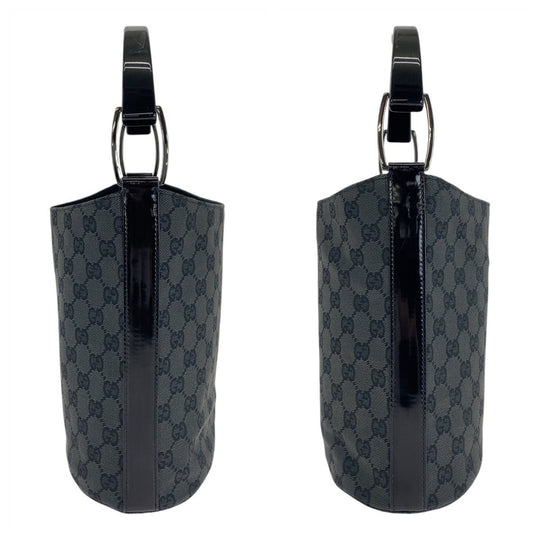 GUCCI Handbag 001 3753 GG canvas, plastic Black black Handbag Women Used Authentic