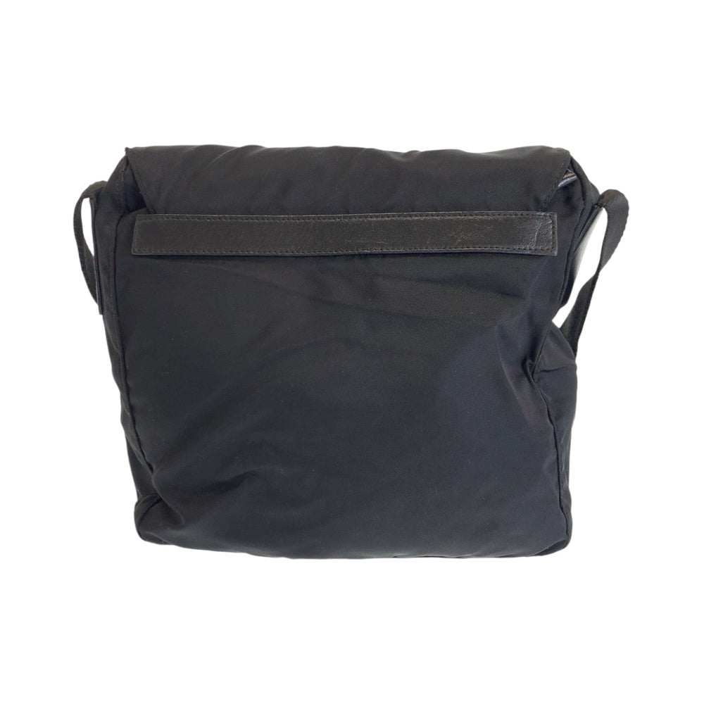 PRADA Shoulder Bag BT8994 Nylon Black SilverMetal Shoulder Bag pochette Test Triangle With logo mens Used Authentic