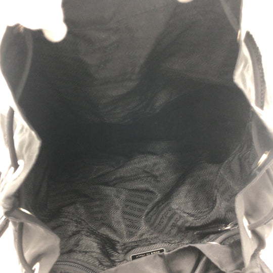 PRADA Backpack Nylon Black black Backpack Unisex Test Triangular logo Women Used Authentic