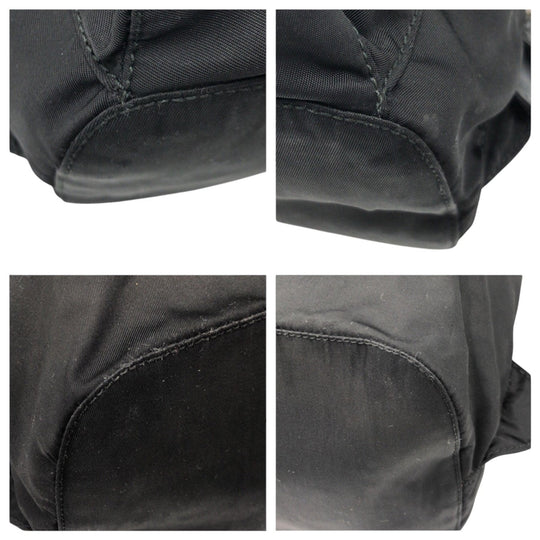 PRADA Backpack Nylon Black black Backpack Unisex Test Triangular logo Women Used Authentic