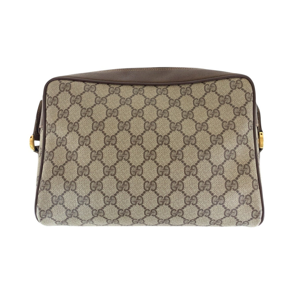 GUCCI Shoulder Bag 56 02 088 GG Supreme canvas, leather Brown Gold Metal Shoulder Bag pochette Old Gucci Shelly Line Women Used Authentic