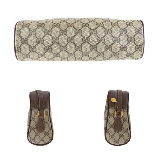 GUCCI Shoulder Bag 56 02 088 GG Supreme canvas, leather Brown Gold Metal Shoulder Bag pochette Old Gucci Shelly Line Women Used Authentic