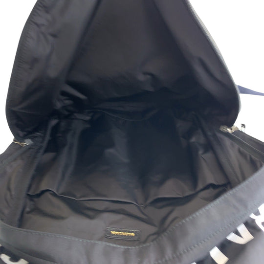 BALENCIAGA Backpack 565798 Nylon Black White SilverMetal Backpack Backpack Wheel mens Used Authentic