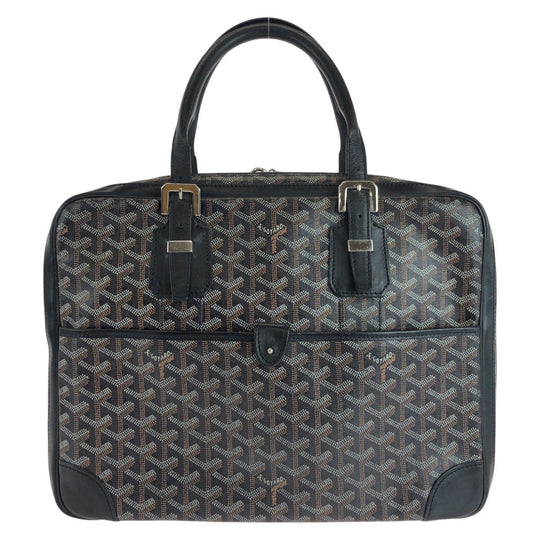 GOYARD Business bag PVC, Leather Black Yellow SilverMetal Business bag briefcase Ambasard PM mens Used Authentic