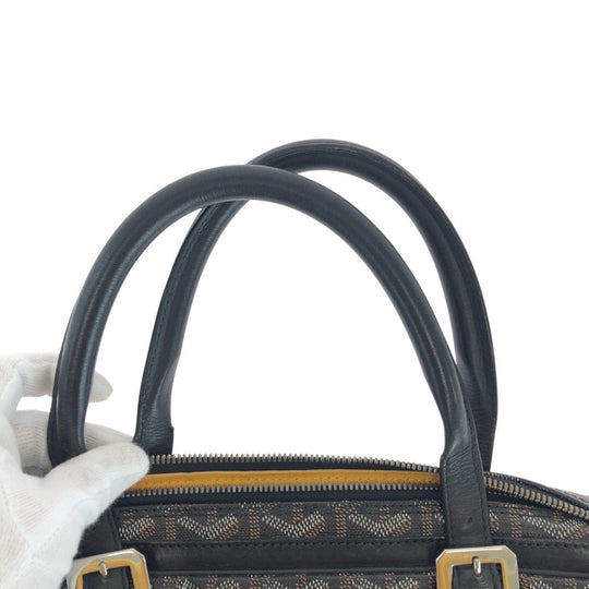 GOYARD Business bag PVC, Leather Black Yellow SilverMetal Business bag briefcase Ambasard PM mens Used Authentic